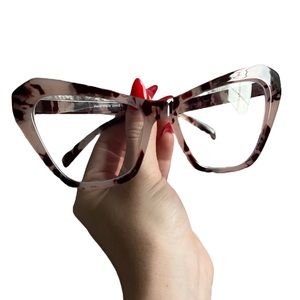 Tortoise Retro Glasses Black Leopard Animal Librarian Thick Frame Blue Light NEW